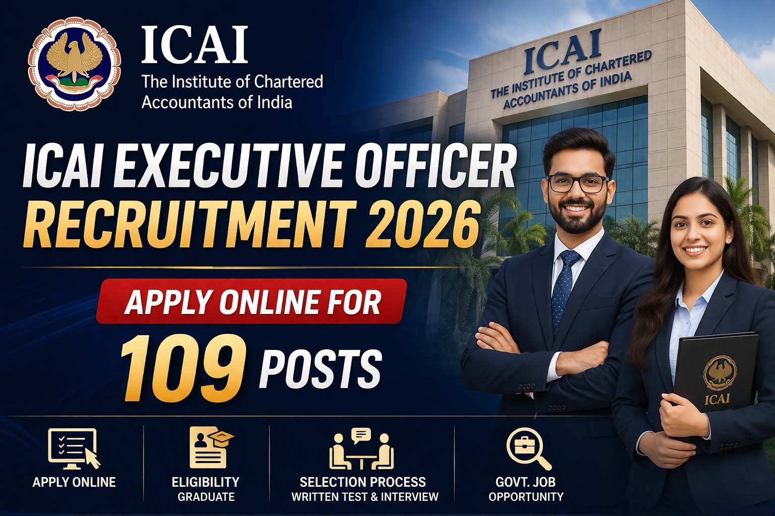 ICAI Executive Officer Recruitment 2026