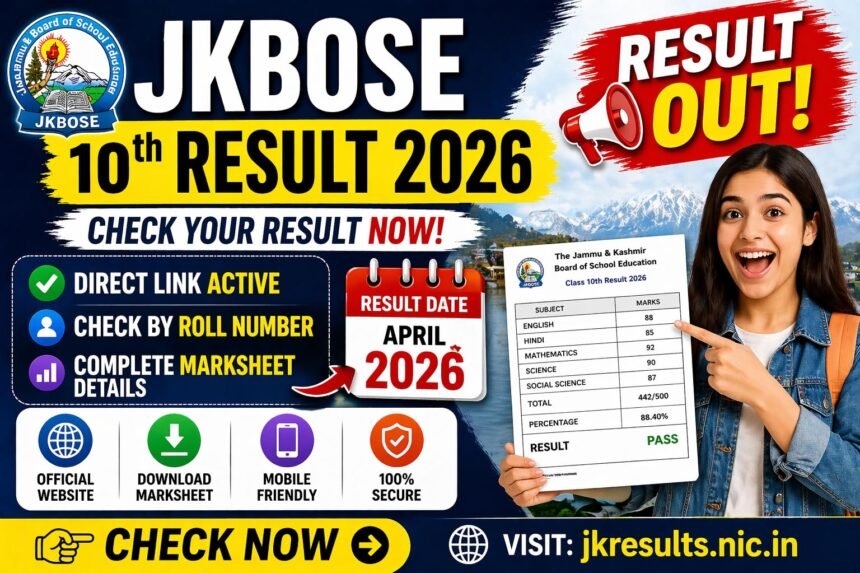 JKBOSE 10th Result 2026
