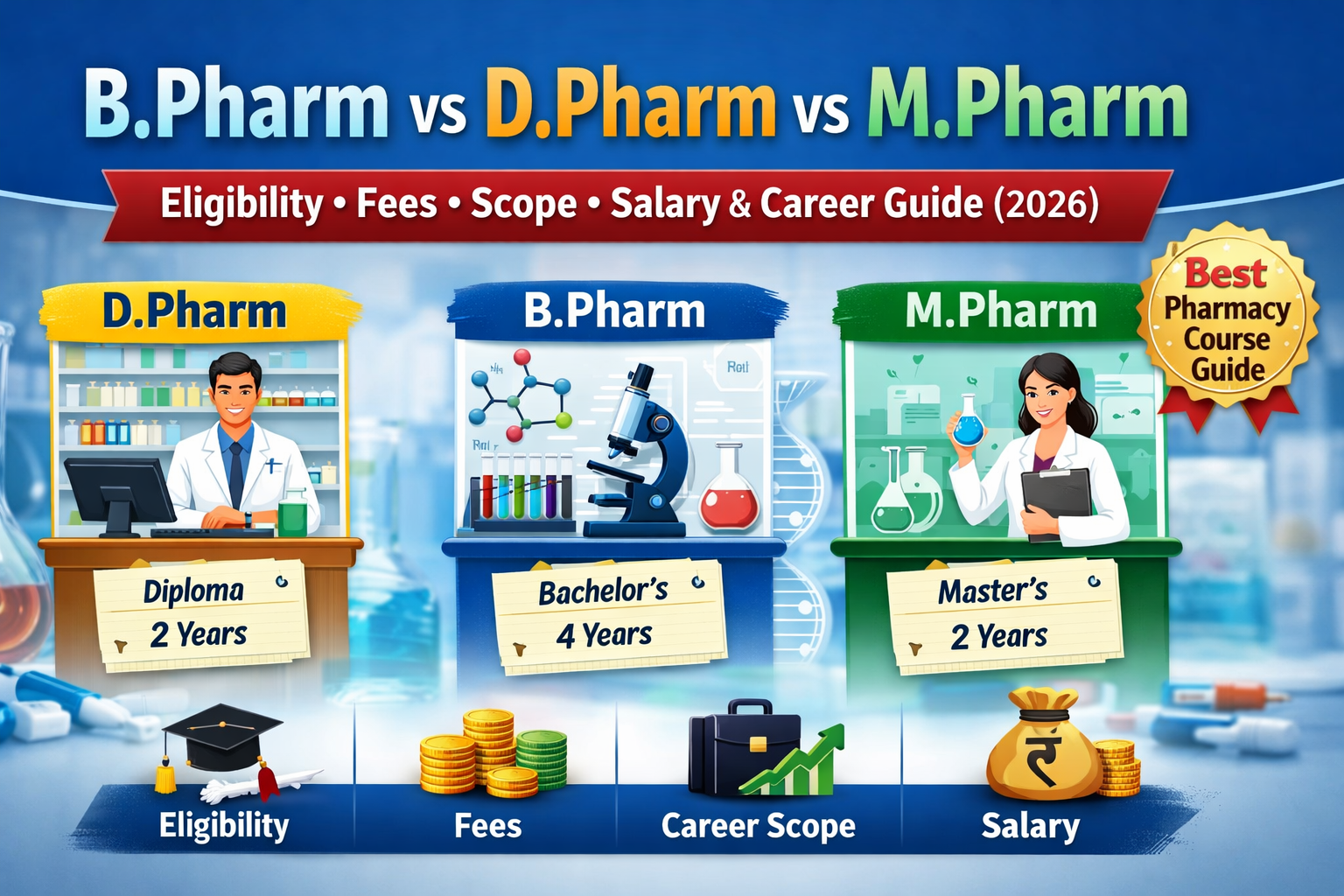 best-pharmacy-course-after-12th-comparison